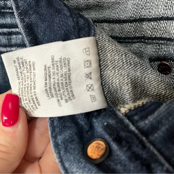 Miss Me Dark Blue Boot Cut Jeans with rhinestone embellishment. - Picture 9 of 15